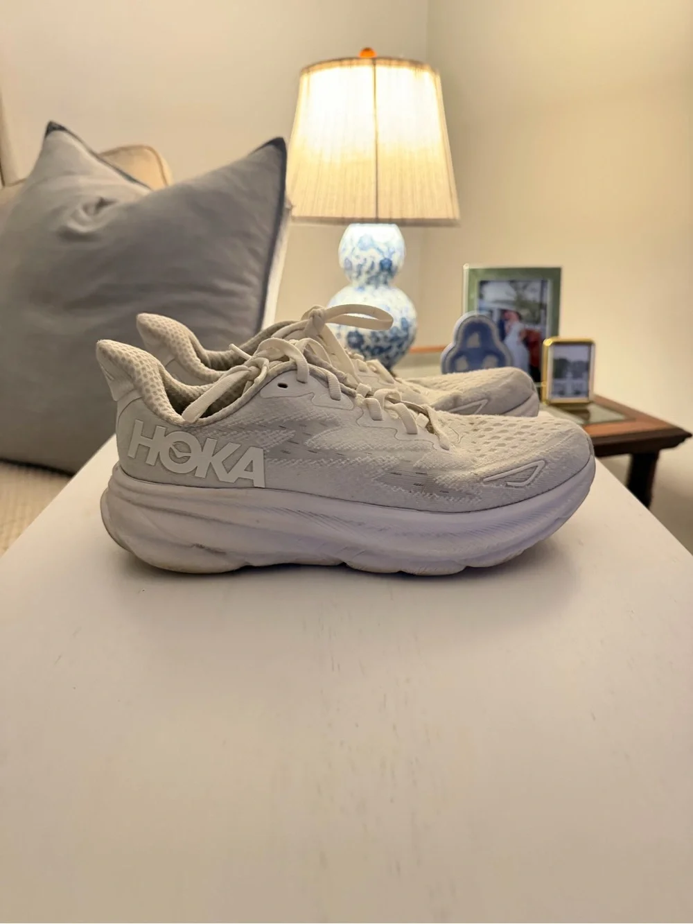 Hoka women’s Lightweight Running Sneakers in White